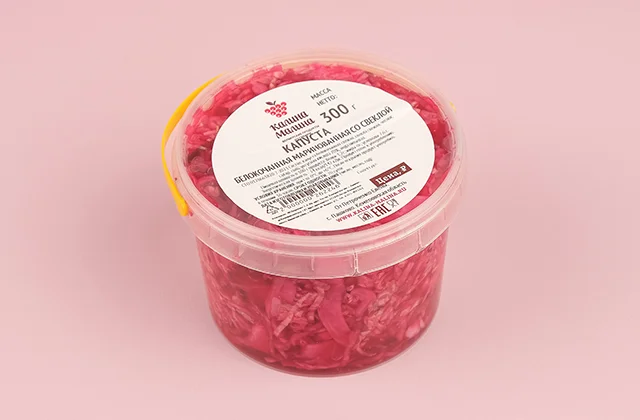 Капуста маринованная со свеклой