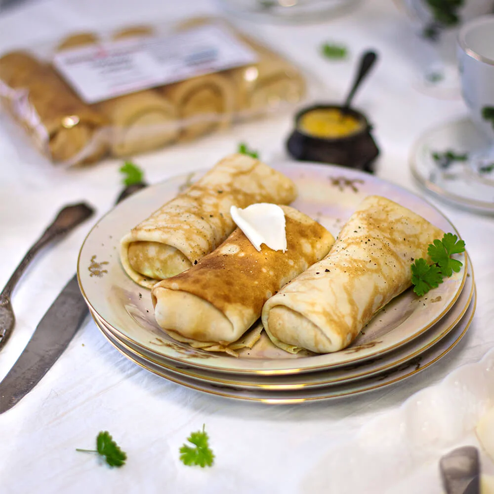 Блины с мясом и рисом
