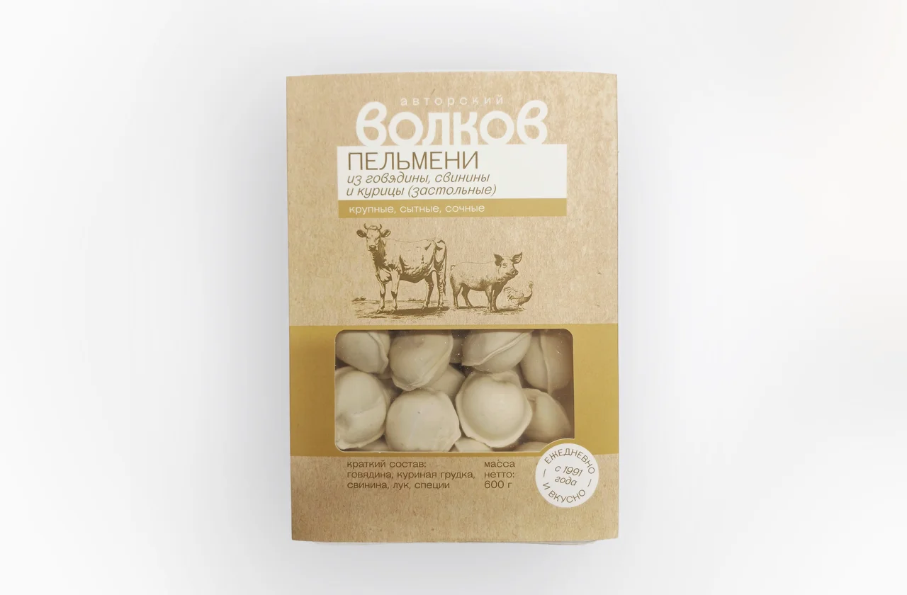 Пельмени из говядины, свинины и курицы